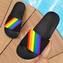 Howilath LGBT Rainbow Pattern Sandals for Women