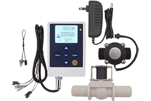DIGITEN Water Flow Control Meter LCD Display Controller+G3/4" Water Hall Sensor Flow Meter Flowmeter Counter 1-60L/min+G3/4" 