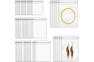 100 PCS PVC Jewelry Pouches Clear Zipper Bags Anti Oxidizing Earrings Storage Bags for Storage Jewelry Packing Bags -Clear Ea