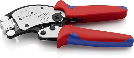 Knipex 97 53 18 Twistor16 Pince A Sertir Auto Ajustable Pour Embouts De Cable Avec Tete De Sertissage Rotative Chromee 240 Mm Knipex Amazon Fr Bricolage