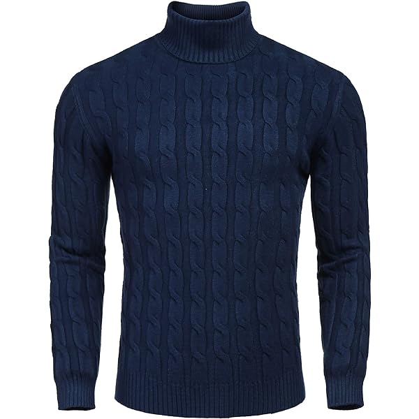 COOFANDY Men's Quarter Zip Sweaters Slim Fit Turtleneck