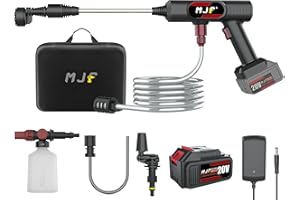 MJF Cordless Pressure Washer, 680PSI Portable Pressure Washer, 4000mAh Battery, 6-in-1 Nozzle, Hidrolavadora, Cordless Power Washer for Car/Floor & Fence Cleaning