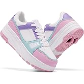 ANEFUN Roller Skate Shoes for Kids Girls Boys Detachable Wheeled Fashion Sneakers