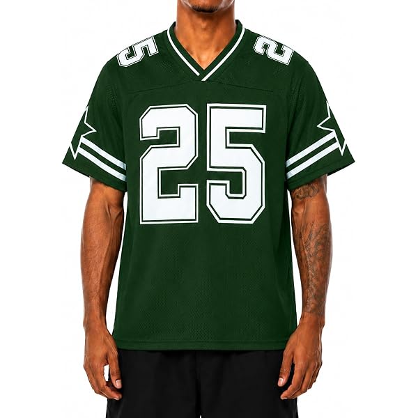 BEAUDRM Men's Y2k Number Graphic Jersey T-Shirt Short Sleeve