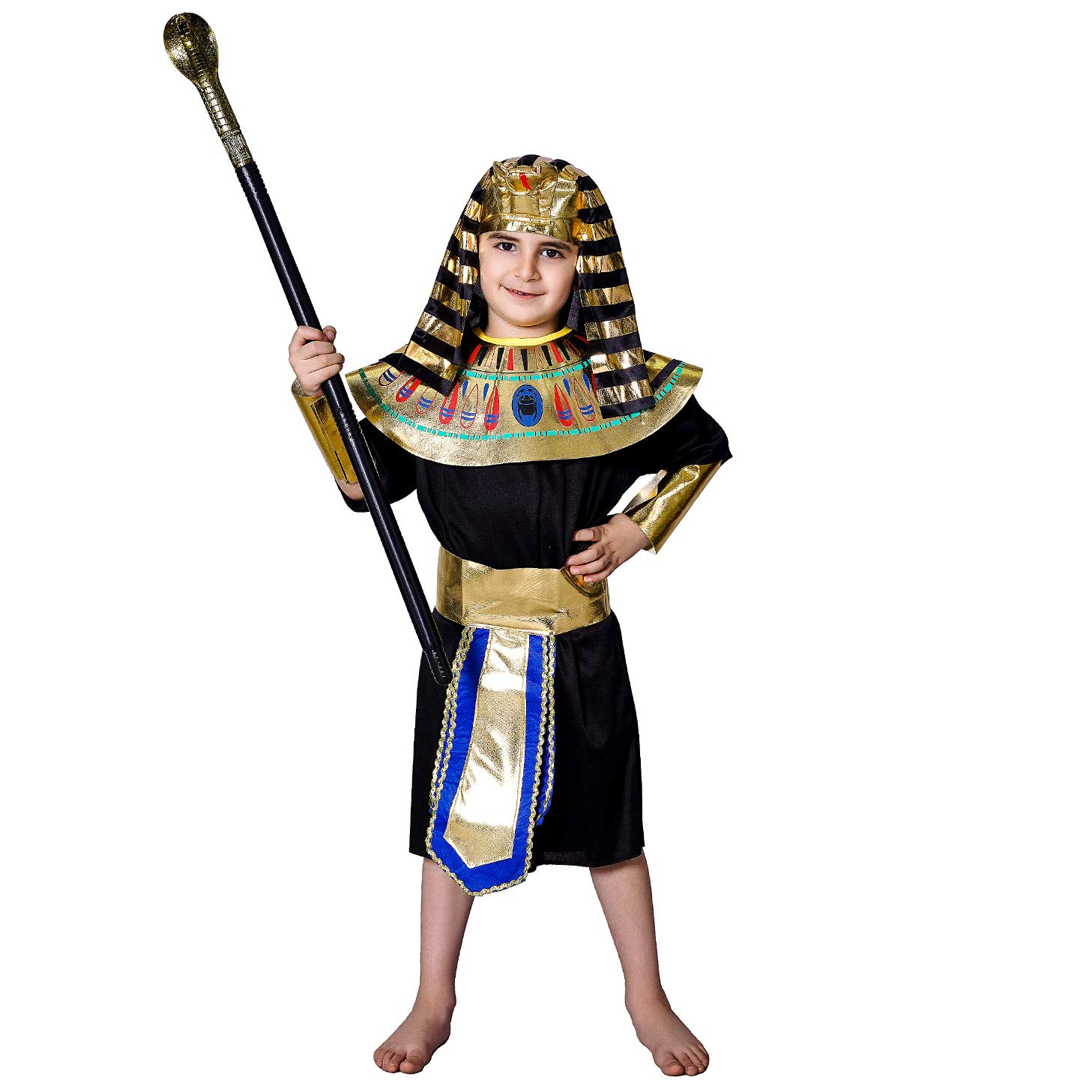 SEA HARE Boy's Egyptian Pharaoh Fancy Dress Costume (L :10-12 Years)