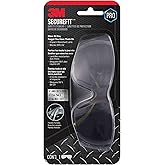 3M Safety SF400G-WV-6 Pro SecureFit 400 Eye Protection Safety Glasses, Black Frame and Gray Lens, Anti-fog, 1 Pair