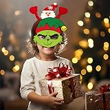 COSORO 12pcs Kids Grinch Paper Masks Christmas Party Bag Fillers Costume Toy view 6