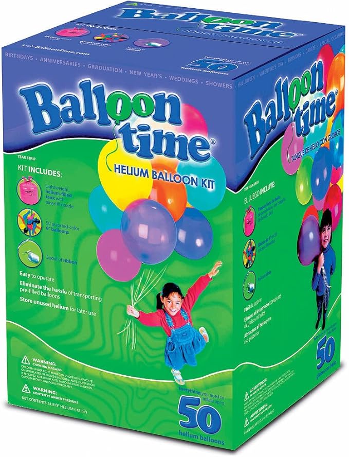 Kit d'hélium Ballon Time avec 30 ballons, 30 balloon kit Amazon.ca