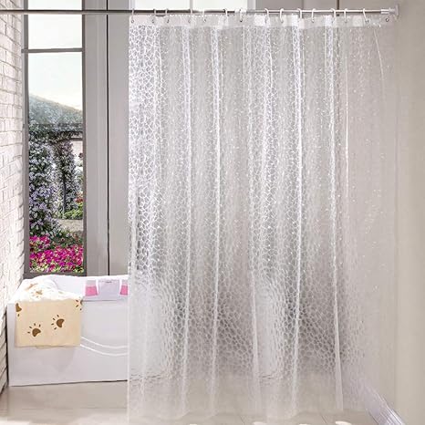 Chamvis Shower Curtain Heavy Duty Peva Diamond Pattern Shower