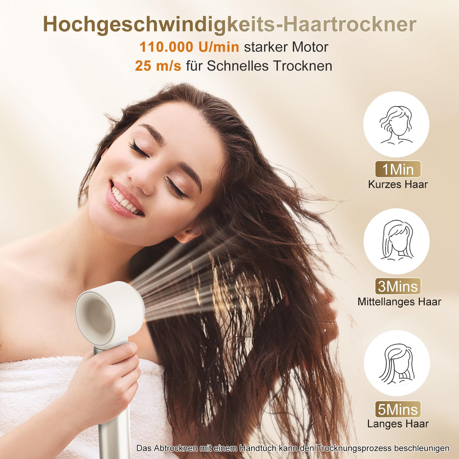7MAGIC 6 in 1 Airstyler, Hairstyler, Lockenstab Auto-Wrap, Stylen Sie Beach Wave, Ionen Föhn, Professioneller Rundbürstenföhn,Glätteisen, für Besondere Anlässe, Reisen 7