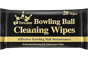 TonGass (1-Pack or 3-Pack, 20 Count Each Bowling Ball Cleaner Wipes, Bowlings Cleaning Wipes Remove Lane Oil and Dirt, Safe f