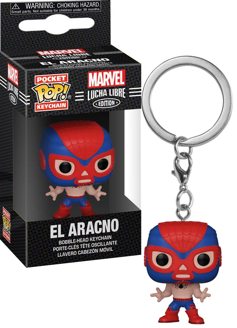 Funko Marvel Luchadores Spider-Man - Keychain - Collectable Vinyl Mini Figure Novelty Keyring - Stocking Filler - Gift Idea - Official Merchandise - Comic Books Fans - Minifigure