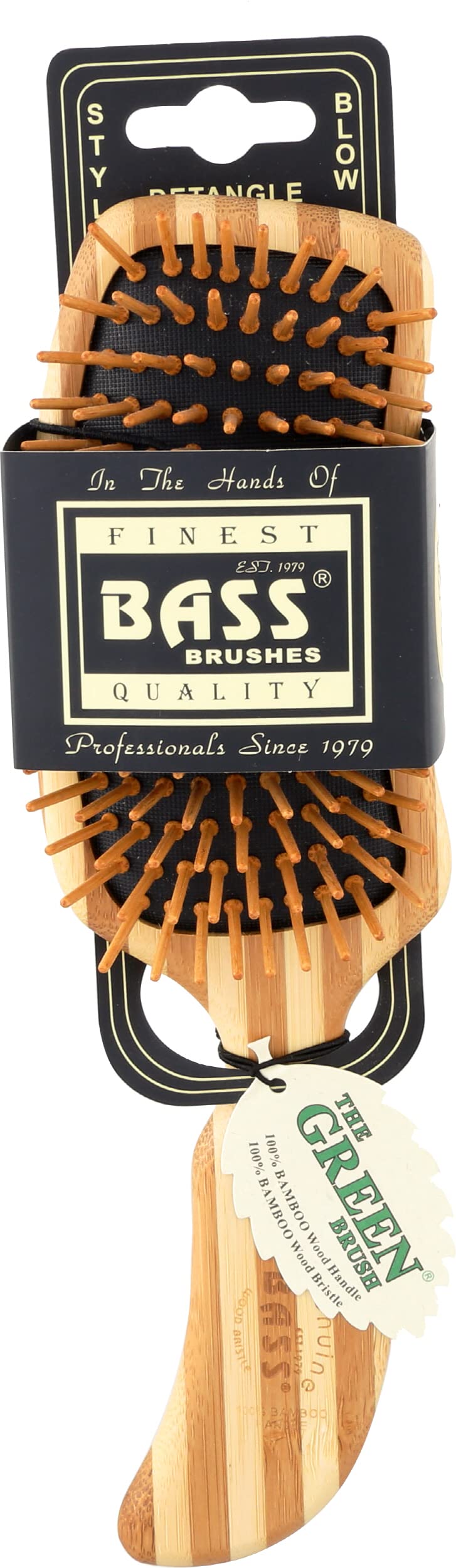 Brush - Semi S Shaped Wood Handle & Wood Bristles - 1 - Brush