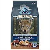 Blue Buffalo Wilderness Puppy High Protein Dry Dog Food with Real Chicken Plus Wholesome Grains, Made in The USA with Natural Ingredients, Chicken, 13-lb. Bag