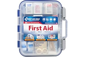 First Aid Only 91247 OSHA-Compliant First Aid Kit, All-Purpose 100-Person Emergency First Aid Kit for Business, Worksite, Home, and Car, 335 Pieces