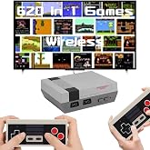 Retro Gaming Console, Retro Game System, Built-in Classic Video Games, Plug &amp; Play Game Console for TV with AV Output and 2 Wireless Controllers (Gray)