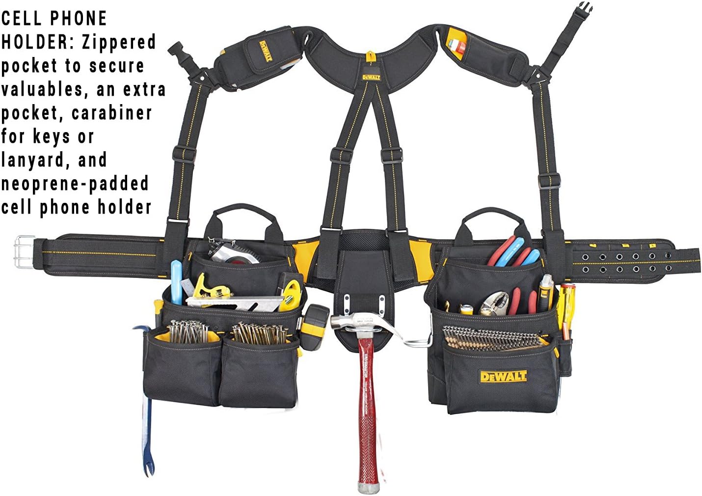 DEWALT DG5617 20-Pocket Pro Framer's Combo Apron Tool Belt and Yoke-style Suspenders - Tool Aprons - 