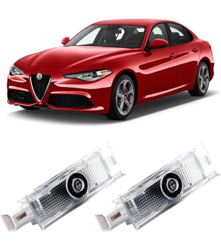 Amazon.com: Zhongyu For Alfa-Romeo Car Door LED Logo Lights