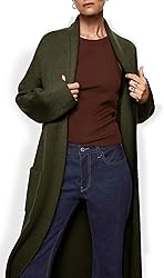 Womens Long Sleeve Maxi Cardigan Open Front