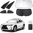 TINGLU Window Shades for Lexus UX 2019-2024 2025 Accessories Car Side Full Windows Windshield Sun Shade Sun UV Rays & Privacy Protection for Camping,Napping,and Relaxing 6PCS