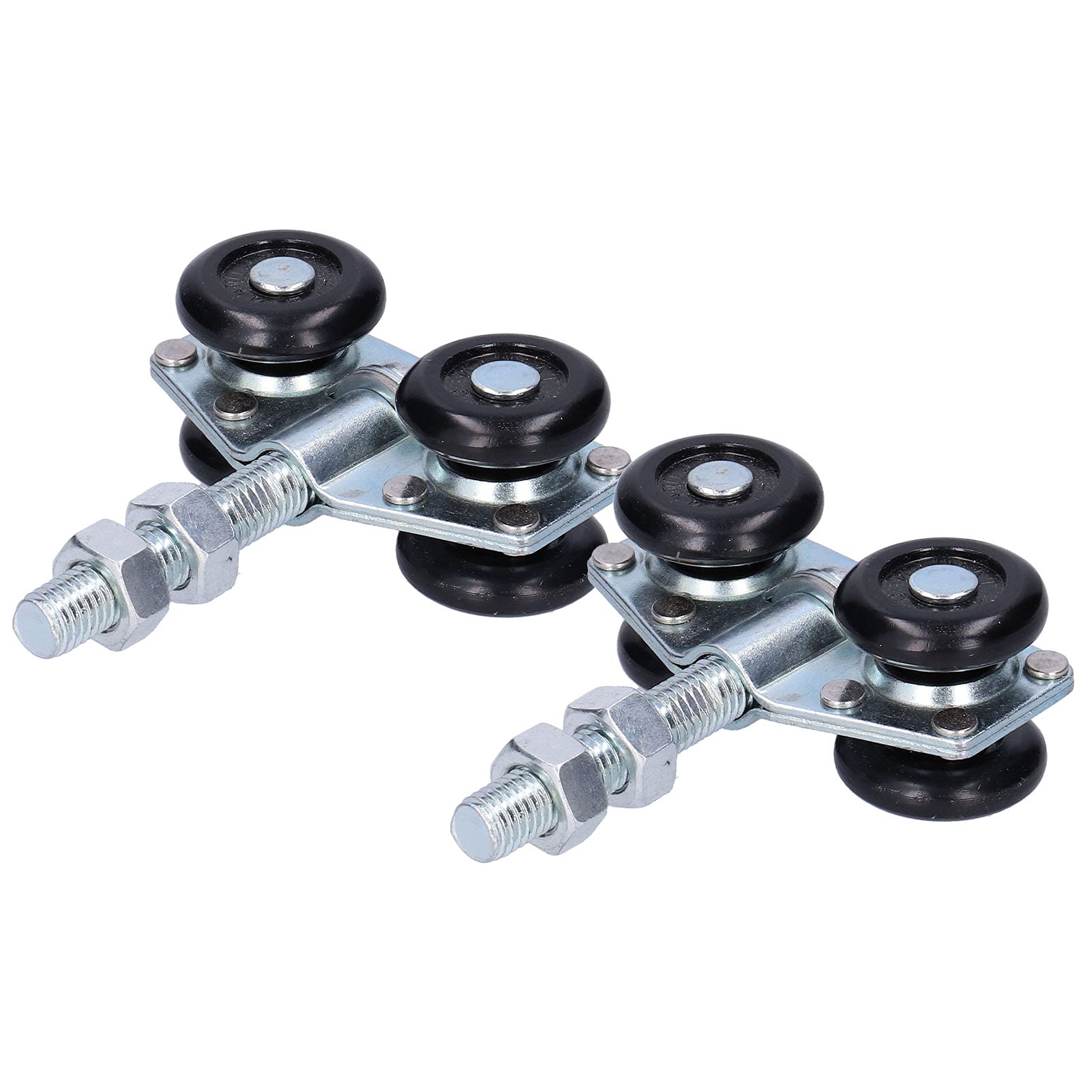 Duokon Sliding Door Roller, Glass Hanging Round Shower Door Rail Trolley, Black