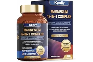 Magnesium 700mg | 12-in-1 Complex (Glycinate, Citrate, Malate) | High Absorption Formula | Supports Muscle Stress, Heart & Bo