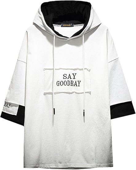 Amazon パーカー メンズ 半袖 5分袖 トレーナー ストリート系 薄手 ゆったり シャツ 大きいサイズ ジャージ 通勤 通学 運動 トップス 涼しい シンキフォン Cinkifon Tシャツ カットソー 通販