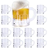 YSPPF 60 Pcs Mini Plastic Beer Glass 1oz Transparent Plastic Shot Glass Reusable Holiday Party Barbecue Beer Shot Glass