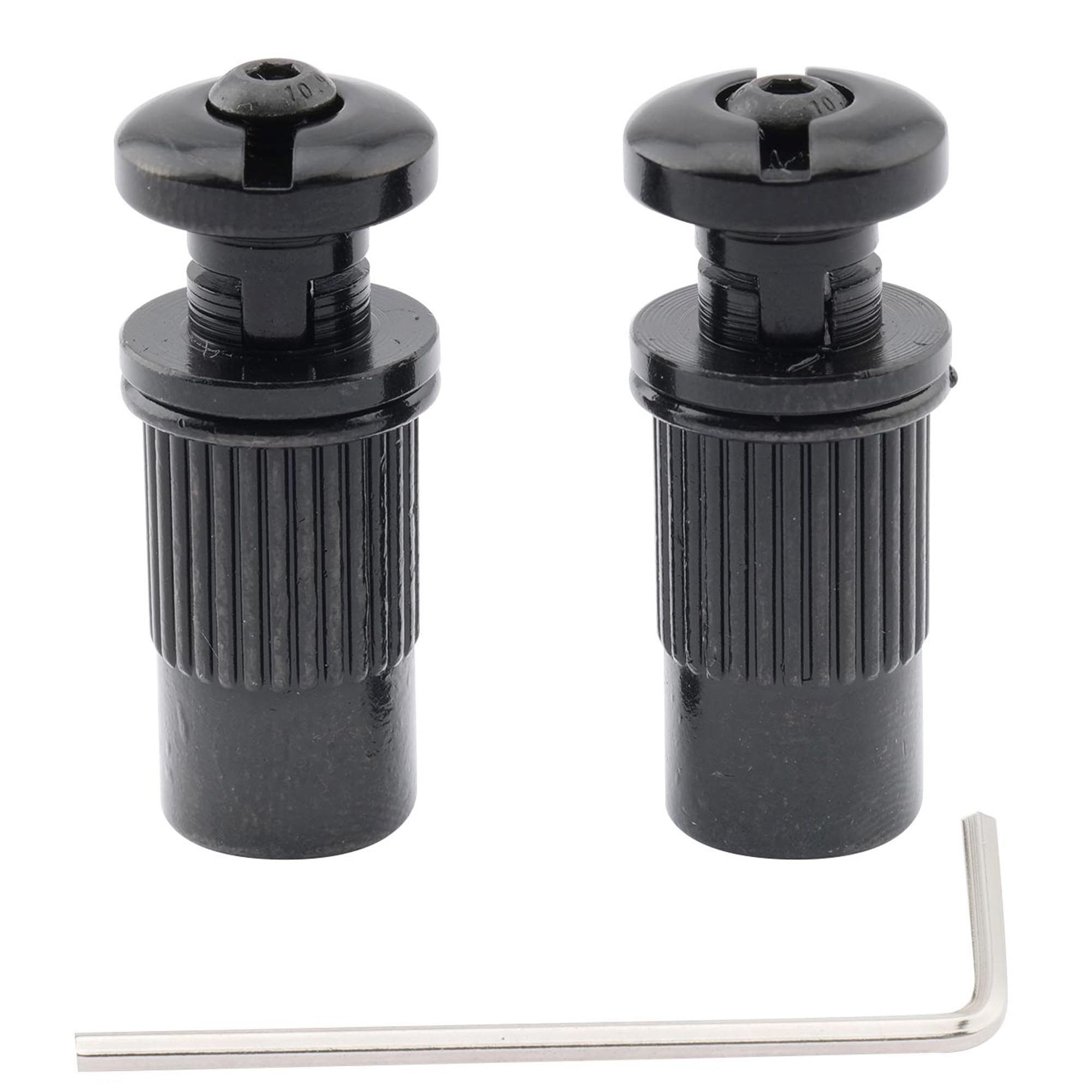Musiclily Pro Metric Seperatable Guitar Tailpiece Studs and Bushings for Epiphone Les Paul Style Electric Guitar, Black (Set of 2)