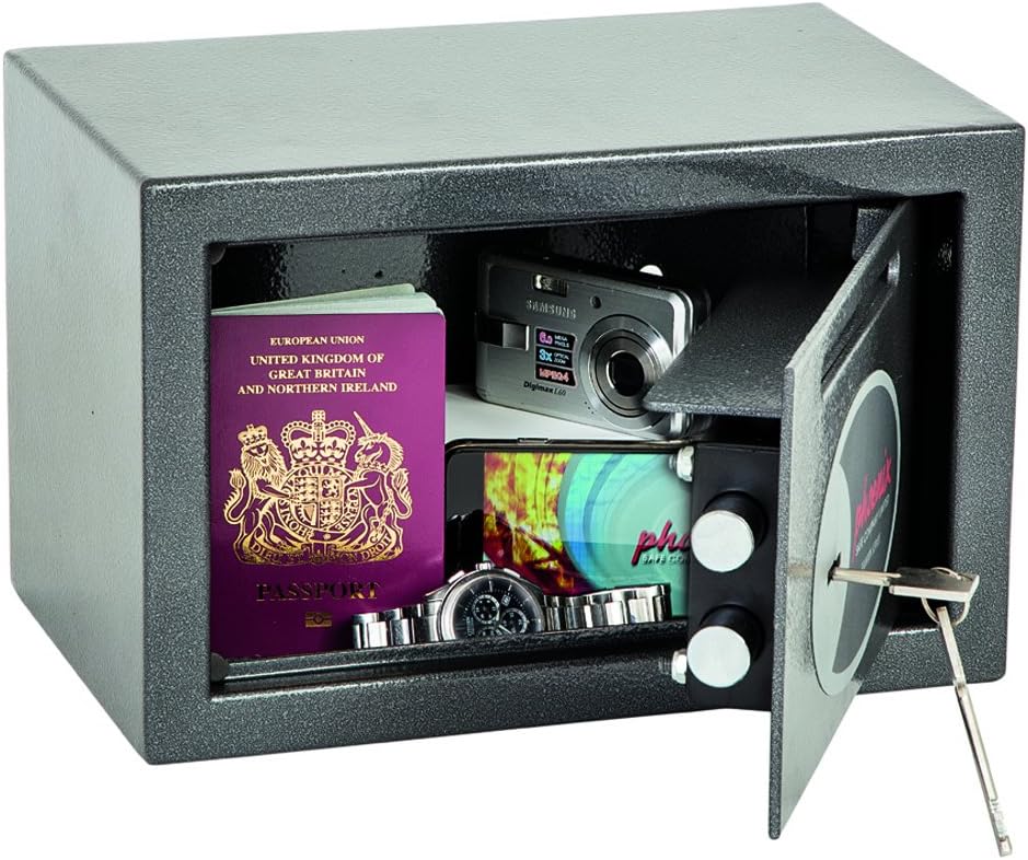 Phoenix Safe Company SS0801KD Size 1 Vela Deposit Home/Office Security Safe with Key Lock, Graphite Grey, X-Small - Image 4