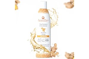 Aroma Paws Dog Shampoo and Conditioner - Aromatic Tearless Shampoo for Cleansing, Grooming, and Conditioning - Moisturizing Anti Itch Shampoo for Dogs and Puppies - Mandarin Ginger 13.5 oz.