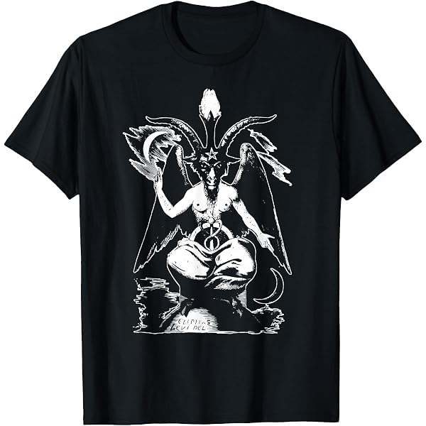 Amazon.com: Hail Satan - Pentagram of The Devil T-Shirt 666 T