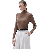 SUUKSESS Women Turtleneck Cashmere Blend Sweater Long Sleeve Shirts Fall Basic Thermal Tops Winter Clothes