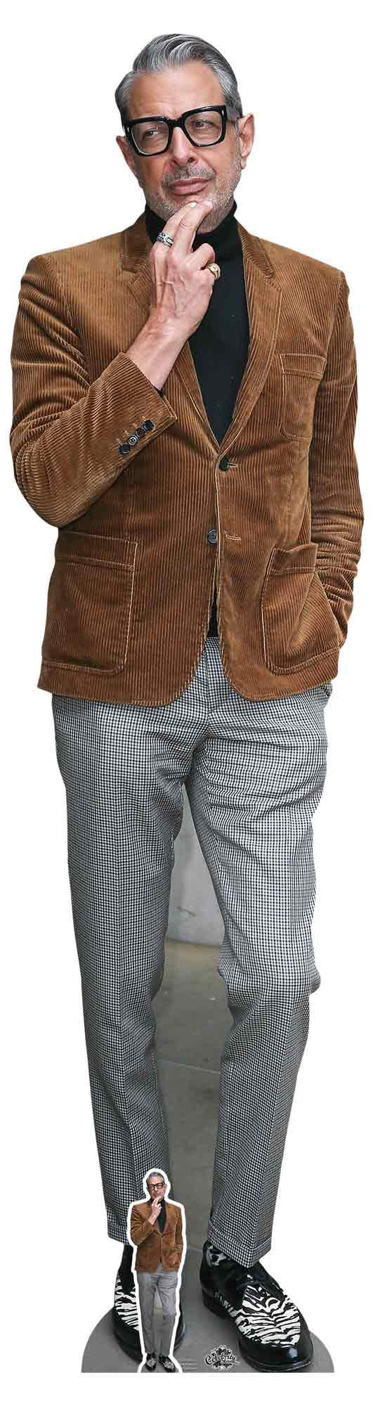 CS854 Jeff Goldblum (Suede Jacket) Lifesize Cardboard Cutout with Free Mini Cardboard Cutout