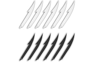 OUTDOOR EDGE 5" Replacable Combo Blade Pack - 6 Stainless Boning/Fillet & 6 Black Boning/Fillet Blades, Great for Boning and Filleting Fish & Deer