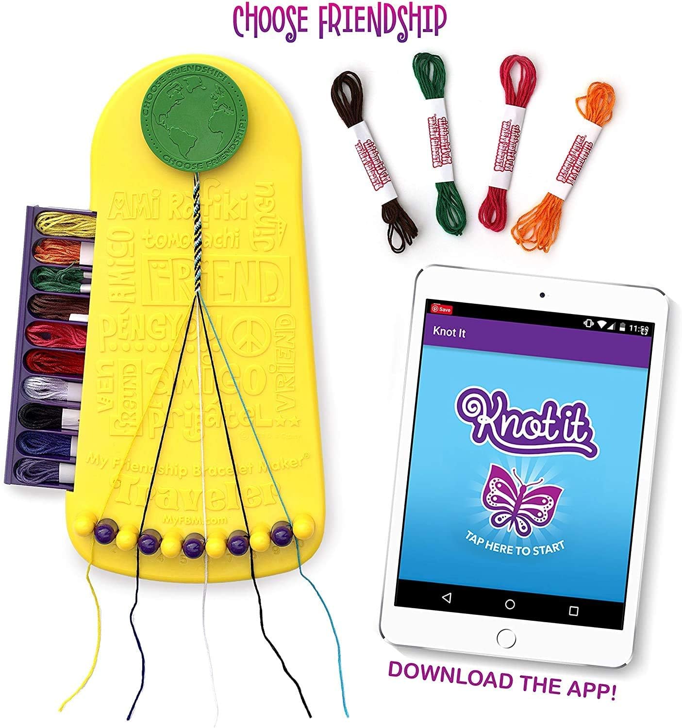 Choose Friendship, My Friendship Bracelet Maker Kit, Kids Jewelry Kit, Bracelet Craft Kit, Travel Edition: Home & Kitchen