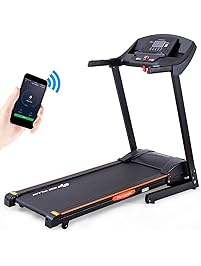Goplus 2.5HP Folding Treadmill Electric Incline Jogging Running Fitness Machine w/App Control, Large LCD Display Black Jaguar Ⅲ