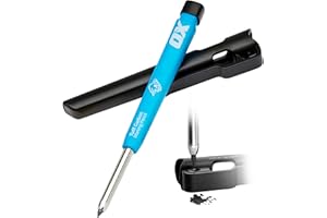 OX Tools Pro Tuff Carbon Marking Pencil with Holder, Sharpener, & Belt Clip - Heavy Duty Mechanical Pencil Ideal for Carpente