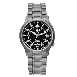 BERNY Men's Titanium Watch Japanese Sweep Second