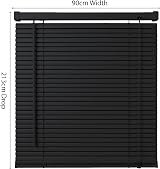 Funky Gadgets PVC Venetian Blind 90x213 cm Black Easy Fit Curtains view 4