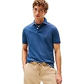 Tommy Hilfiger Mens Short Sleeve Polo Shirts in Regular Fit with Stretch and Organic Pique Cotton
