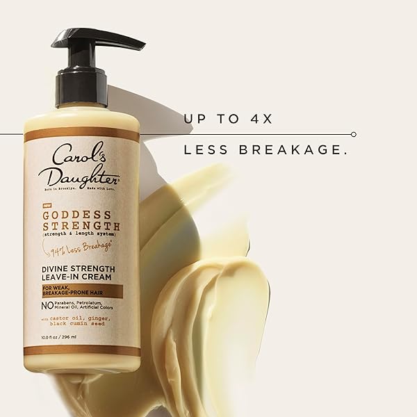 CAROL’S DAUGHTER GODDESS STRENGTH LEAVE IN CONDITIONER CREAM, 10 FL OZ – STRENGTHENING AND MOISTURIZING FOR WAVY, CURLY HAIR