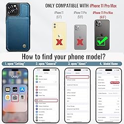 Vinich for iPhone 11 Pro Max Wallet Case with Card