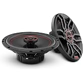 DS18 GEN-X6.5 Coaxial Speaker - 6.5", 3-Way, 165W Max, 50W RMS, Black Paper Cone, Two Mylar Dome Tweeters, 4 Ohms - Clarity Unparalled by Other Speakers in Their Class (2 Speakers)