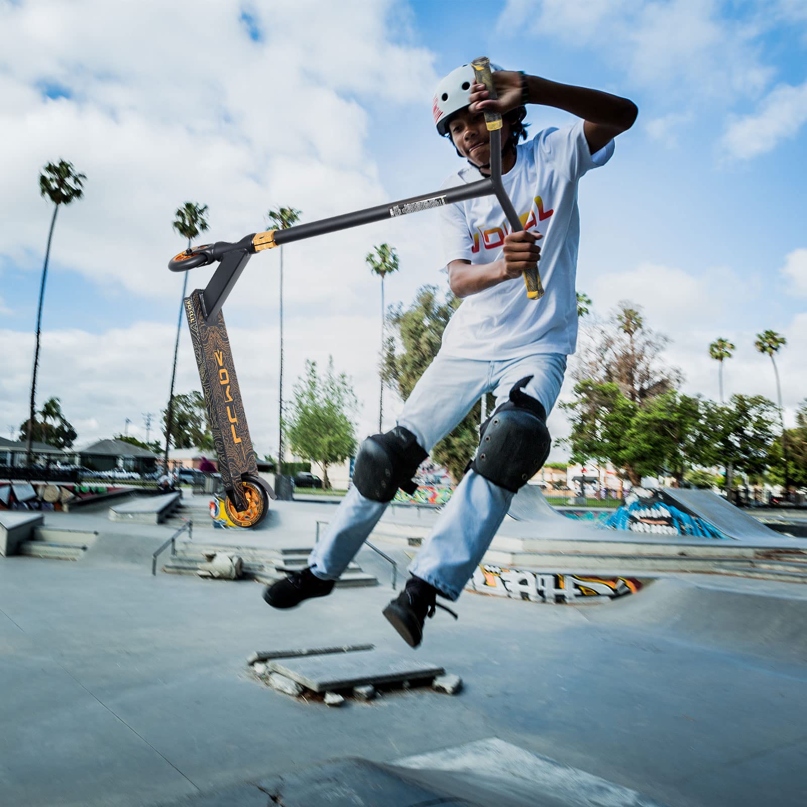 VOKUL K1 Pro Trick Scooter | Stunt Scooter, for Kids 8 Years and Up,Teens,Adults - Best Entry Level Freestyle Stunt Scooter for,Boys,Girls - Freestyle Skate Park Street Scooter