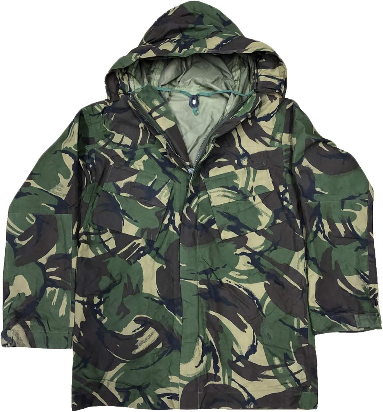 Genuine British Army Gore Tex Dpm Camouflage Hooded Smock Jacket Grade 1 Men S Clothing Coats Jackets