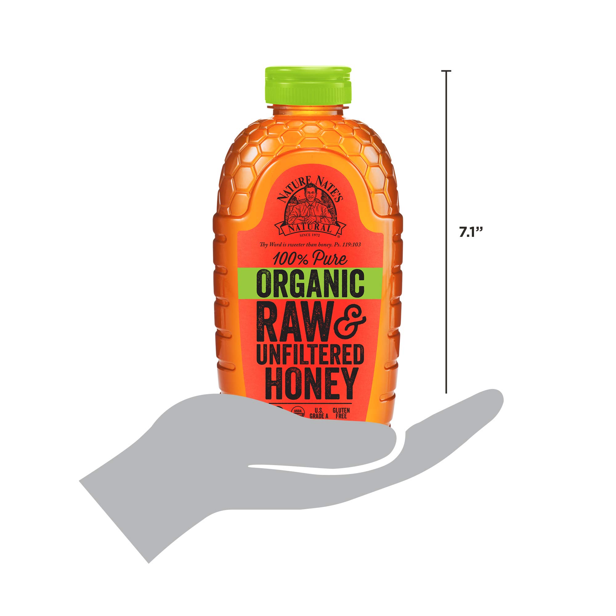 Nature Nate's, 32 Ounce, Organic, 100 Pure, Raw and Unfiltered Honey