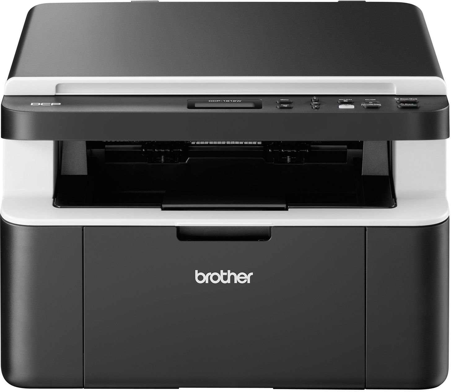 Brother DCP-1612W, Monochrom, Kompaktes 3-in-1 Multifunktionsgerät (Laserdrucker, digitaler Kopierer, Farbscanner, 2.400 x 600 DPI, USB 2.0, WLAN) dunkelgrau