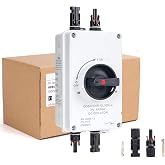 IGOYE 32 Amp DC1200V Solar Disconnect Switch Isolator Switch with IP66 Waterproof Enclosure PV Panel Disconnect On-Off for Solar Systems