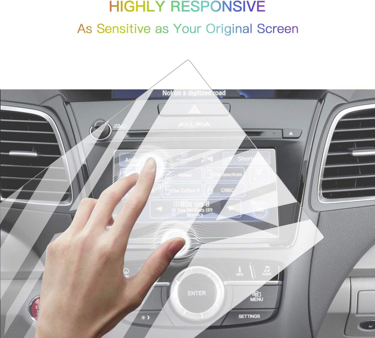 Screen Protector Film For 2016 2018 Acura Rdx 29 7in Navigation Display Anti Explosion Tempered Glass 9h Hardness Anti Glare Scratch Hd Clear Gps Entertainment Lcd Touch Screen Protector Foils